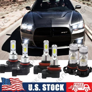 For Dodge Charger 2011 - 2014 - 6x LED Headlight Bulbs Hi+Lo Beam+Fog Lights - Picture 1 of 12