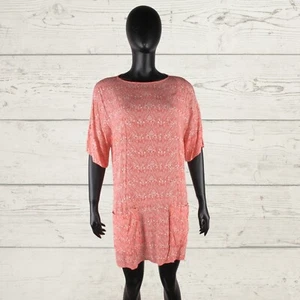 DAY BIRGER ET MIKKELSEN Women's Red Crew Neck Short Sleeve Dress Tunic 36 UK 10 - Picture 1 of 23