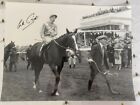 Lester Piggott signed 16 x 12 inch authentic horse racing photograph 