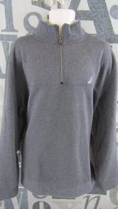 New Nautica Men 2XL Charcoal Heather 1/4 Zip Pullover MicroFleece Sweatshirt $70 - Picture 1 of 9