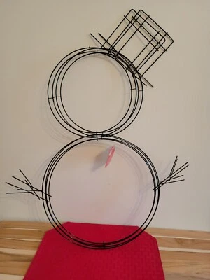2pc NWT Snowman Metal Wreath Forms Wire Frame Winter Christmas Decor 23"x18"  - Image 1 of 2