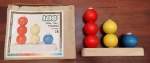BAJO Wooden Small Ball Pyramid Colorful Educational Toy Toddler Baby  - Picture 1 of 4