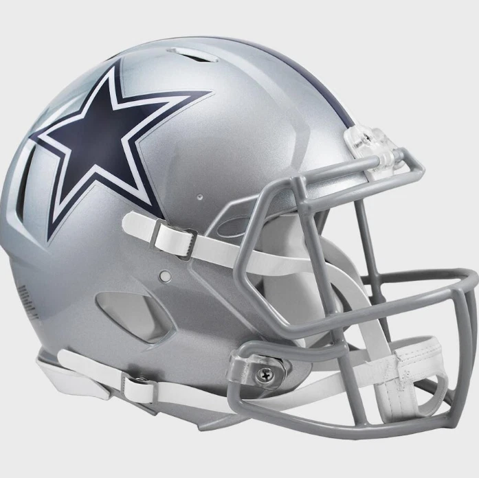 Casco Dallas Cowboys Riddell plateado mini réplica de velocidad Foto 1 de 1
