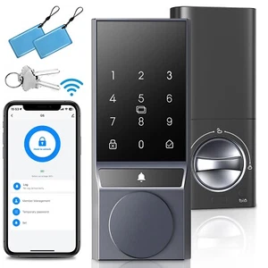 Aplicación de cerradura de puerta inteligente control remoto, cerradura de puerta de entrada sin llave con timbre NUEVO ## - Imagen 1 de 55