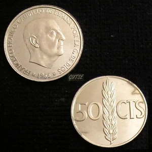 *GUTSE* FRANCO-6, 50 CÉNTIMOS 1966*19-72, LIGERAS OXIDACIONES, PROOF. - Imagen 1 de 1