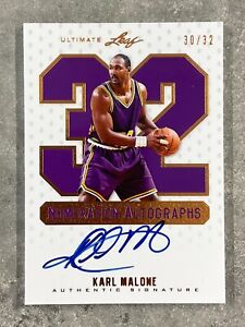 2012 Leaf Ultimate Numeration Autographs Karl Malone /32 HOF Mailman Jazz Lakers