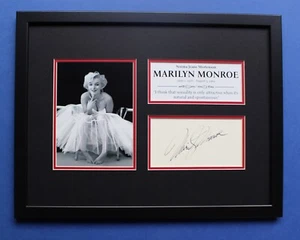 MARILYN MONROE AUTOGRAMM gerahmt künstlerisches Display Norma Jeane - Bild 1 von 7