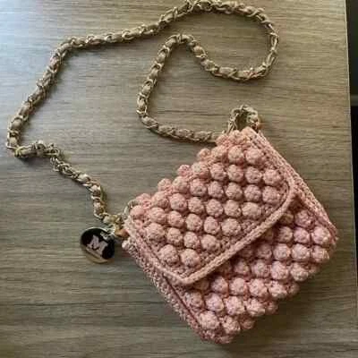 Missoni pom pom knit pink purse - Image 1 of 4