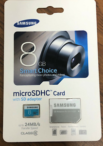 Samsung Class 6 microSD 8GB Card with Adapter