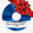 1905 - 1976 Popular Mechanics Magazine Package - 800 PDF eBooks on DVD&#39;s