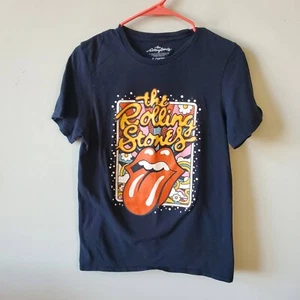 The Rolling Stone Damen Lippen Kurzarm Band T-Shirt Größe Small schwarz - Bild 1 von 3