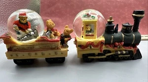 Lot Of 2 Holiday Collection ForTheHome Mini Train Waterballs. - Picture 1 of 15