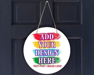 12 Zoll individuelles Türhänger Schild, personalisierte Haustür Foto Dekor - Bild 1 von 8