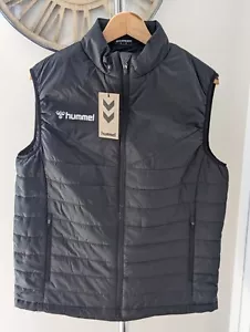 Hummel Black Quilted Gilet Size Medium New With Tags RRP £50 - Picture 1 of 7