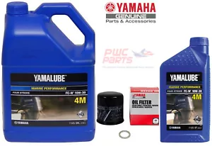 Kit de cambio de aceite fueraborda Yamaha OEM F150 1G + QT 10W-30 4M filtro LUB-MRNMR-KT-10 - Imagen 1 de 1