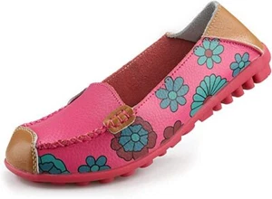 Women Flats Genuine Leather Shoes Ballet Women Flats Shoes Moccasins Loafers - Picture 1 of 10