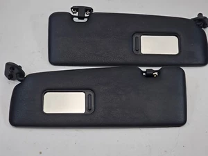 2001-2006 BMW 330CI E46 CONVERTIBLE LEFT & RIGHT SUN VISOR SHADE SET OEM BLACK - Picture 1 of 6