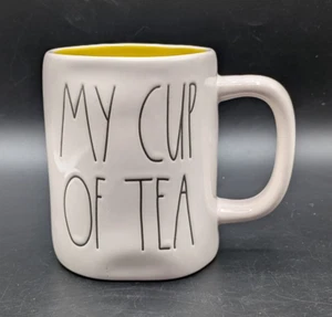 Rae Dunn Magenta Coffee Mug My Cup of Tea White Yellow Large 24 oz - Picture 1 of 8