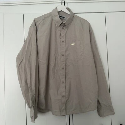 Zara X Rhuigi Men’s Shirt Size L Long Sleeve Beige Casual Logo Button Up - Image 1 of 4