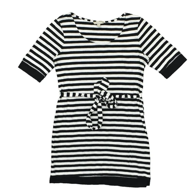 Banana Republic женщин размер M Shift платье белый короткий повседневный хлопок в полоску - Изображение 1 из 4