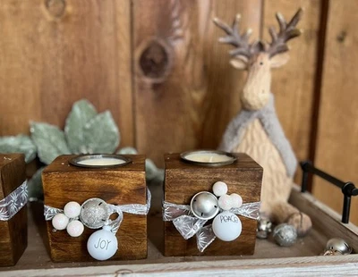 Wooden Sugar Mold Candle Holder Vase Rustic Farmhouse Vintage Decorated Holiday - Image 1 of 4