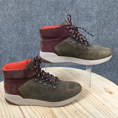 Timberland Botas Mujer 10 Kiri Con Cordones Tobillo Senderismo Bota A25AX Cuero Verde Foto 1 de 4