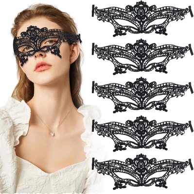 5 Stück Spitze Maske Maskerade Damen Abschlussball Halloween - Bild 1 von 4