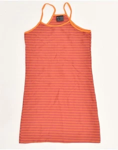 CHAMPION Girls Sheath Dress 11-12 Years Orange Striped Polyamide AS93 - Picture 1 of 3