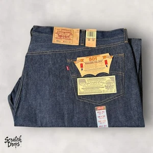 Jean vintage Levi’s 501xx rétractable fabriqué aux États-Unis W58 L34 501 Deadstock neuf avec étiquette - Photo 1/6