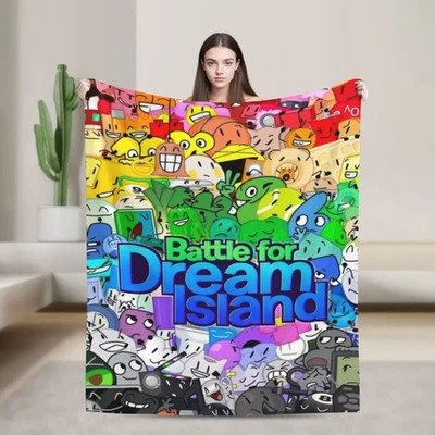 Divertida Manta de Franela Ultra Suave BFDI para Sofá Sofá, Personajes de Anime Peso Ligero Foto 1 de 4