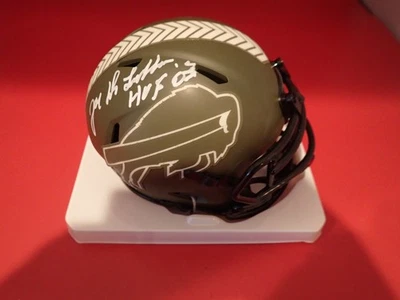 Minicasco firmado por Joe Delamielleure Bills STS con patio 02 Beckett 4W135811 Foto 1 de 3