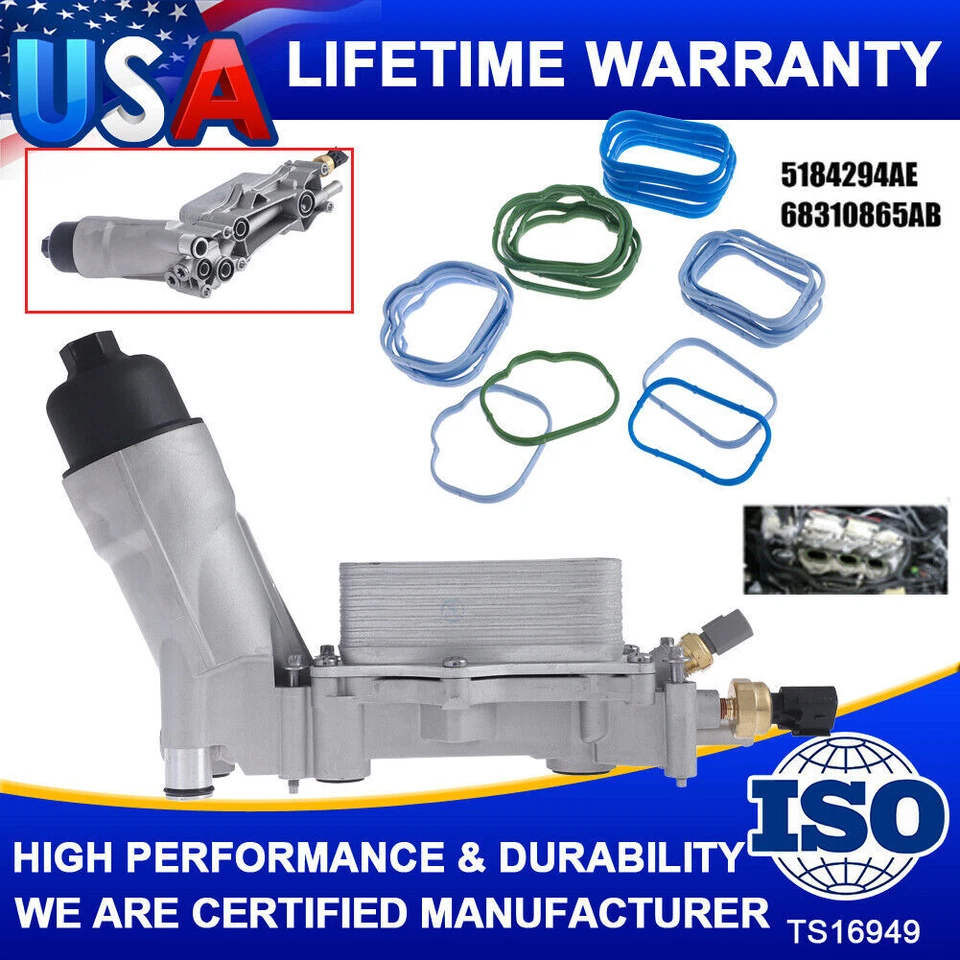 Conjunto de enfriador de aceite para Jeep Grand Cherokee 2012 3,6 L 5184294AE 926-876 926-959 Foto 1 de 4