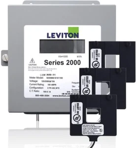 Kit interior Leviton 2K208-1W Series 2000 208V 3P4W 100A con 3 CT de núcleo dividido - Imagen 1 de 1