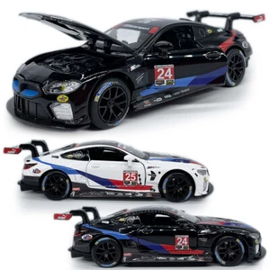 1:32 BMW M8 GTE Le Mans Model Car Diecast Toy Cars Metal Vehicle Pull Back Boys - Picture 1 of 24