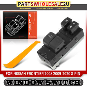 Front Left Power Window Switch for Nissan Frontier 2008-2020 w/ 4 button 5+3Pins