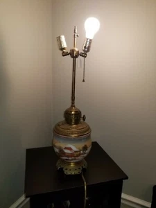 Vintage Retro Metal Table Lamp Mid Century Modern ( one side dont work) - Picture 1 of 10
