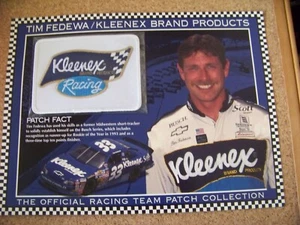 Official Racing Team Patch Tim Fedewa Kleenex Brand Products W&W Willabee & Ward - Picture 1 of 6