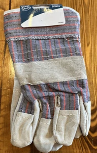 ECONOMY REINFORCED SPLIT LEATHER PALM WORK GLOVE - FARM RANCH WORK - Picture 1 of 4