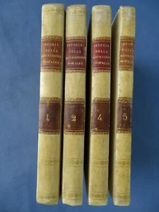 DE TORENO-ISTORIA SOLLEVAZIONE-GUERRA-RIVOLUZIONE DI SPAGNA-1842-TOMI 4 SU 5 - Picture 1 of 6