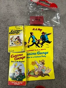 Curious George VHS and Book cassette lot of 5 Vintage HTF - Picture 1 of 1