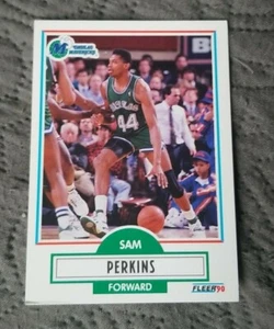 1990-91 Fleer Dallas Mavericks Basketball Card #43 Sam Perkins - Picture 1 of 2