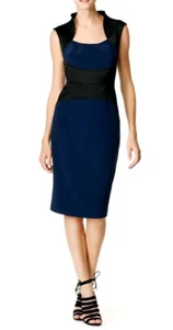 Vestido para mujer Karolina Zmarlak de lona en blanco negro y azul talla 2/4 - Imagen 1 de 9