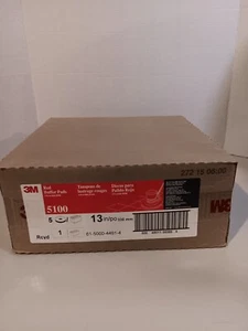 5/BOX 3M 5100 Red Buffer Pads 13 inch 175 to 600 RPM - Picture 1 of 2