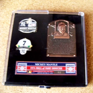 Mickey Mantle NY Yankees 3 pin set Baseball Hall of Fame pin Cooperstown MLB - Picture 1 of 11