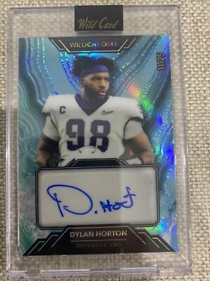 DYLAN HORTON 2023 WILD CARD WILDCHROME 11/25 Wildstone Blue Auto TCU Texans - Image 1 of 2