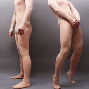 Tuta trasparente da uomo 220 libbre taglie forti super elastica calze corpo intero body body - Foto 1 di 11