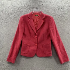 Chaqueta de tweed United Colors of Benetton para mujer rosa mezcla de lana Italia talla 42 - Imagen 1 de 11
