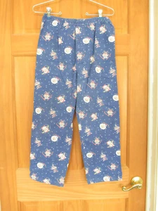 Girls Size L (14-16) Blue Flannel Pajama Pants Winter Theme - Picture 1 of 5