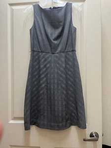 Adrianna Appellate Petites Dress Size 4 Black/Grey Plaid - Picture 1 of 6
