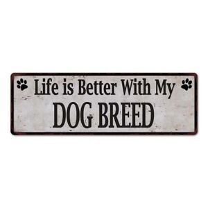 Personalized Dog Breed Sign Metal Custom Wall Decor 106180060001
